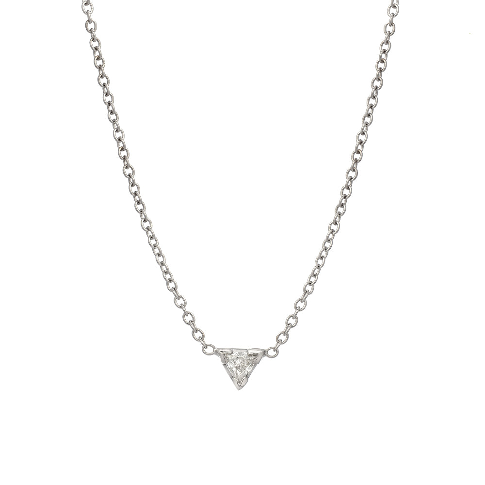 Drop Trillion Diamod Necklace