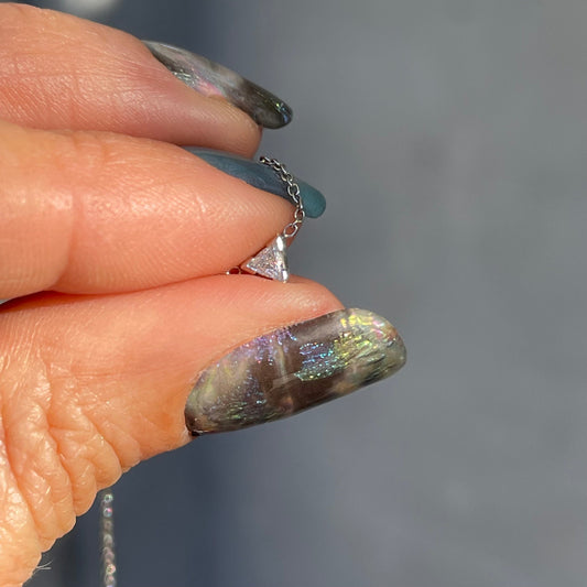 Drop Trillion Diamod Necklace