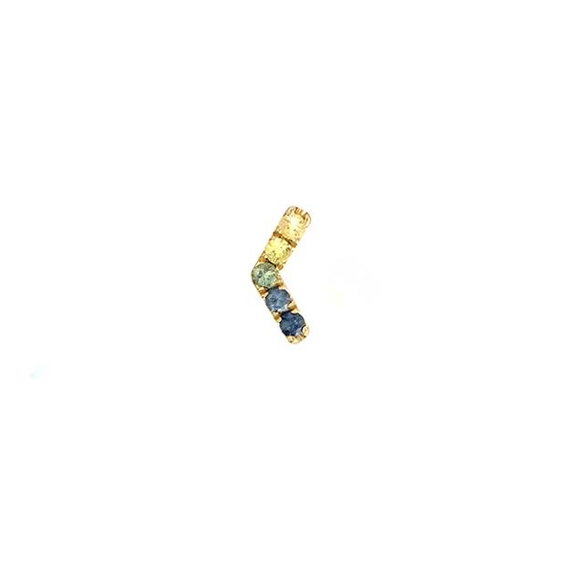 Chev Ombré Sapphire Ear Climber Singles line + hue collaboration with NIXIN Jewelry