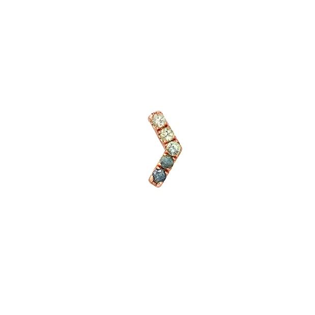 Chev Ombré Sapphire Ear Climber Singles line + hue collaboration with NIXIN Jewelry