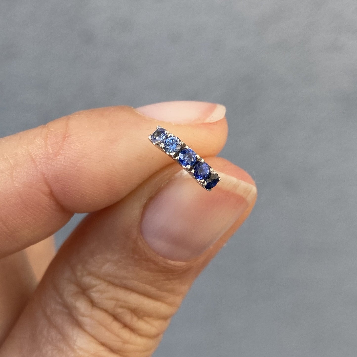 Bridge Ombré Sapphire Stud Earring Singles line + hue collaboration with NIXIN Jewelry
