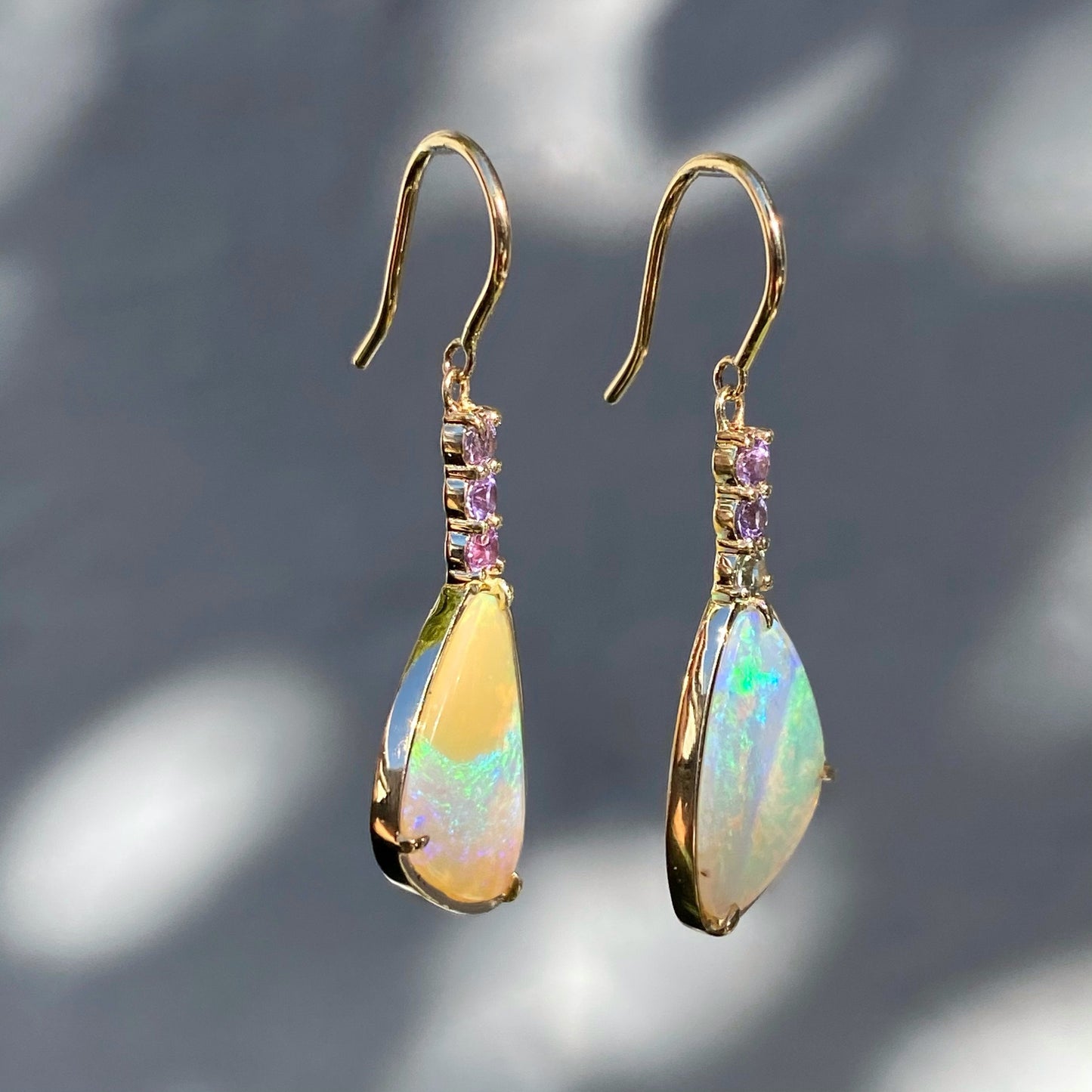Lightweight Opal Drop Earrings by NIXIN Jewelry