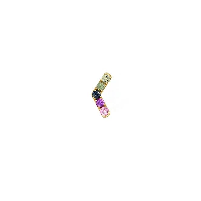 Chev Ombré Sapphire Ear Climber Singles line + hue collaboration with NIXIN Jewelry