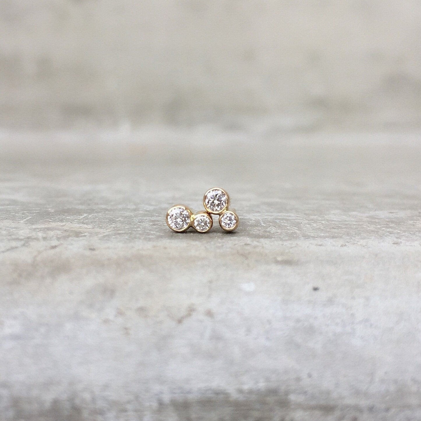 yellow gold diamond studs