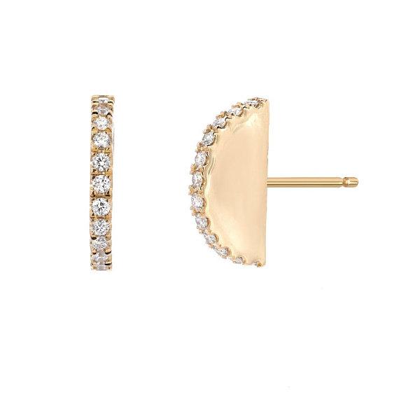 Versil 14K Yellow Gold Scalloped Hoop Earrings