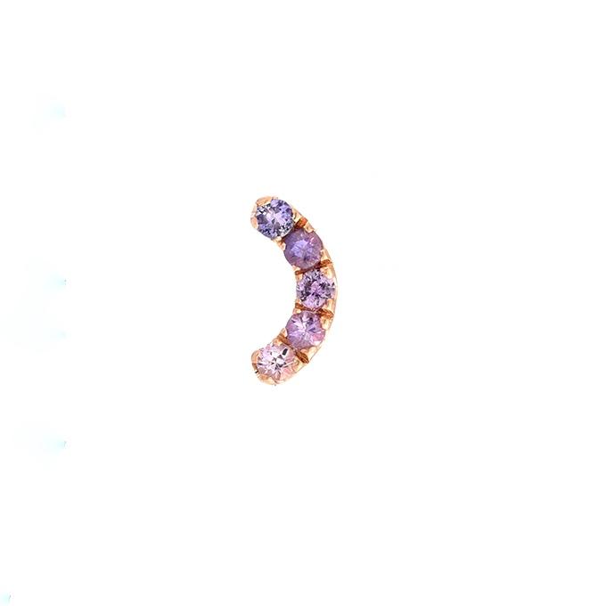 Arc Ombré Sapphire Stud Earring Singles line + hue collaboration with NIXIN Jewelry