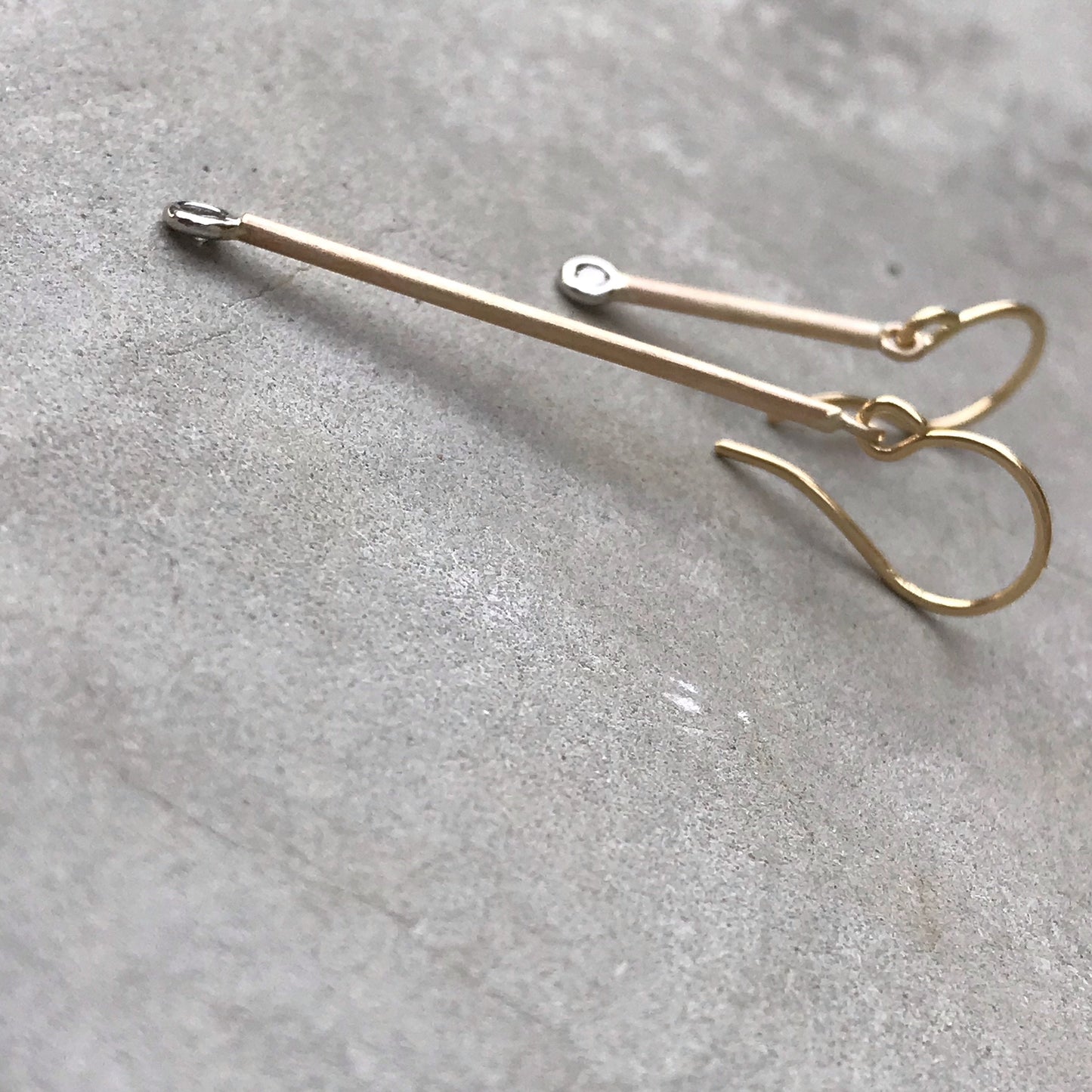 Pendulum Minimalist Gold Diamond Earrings-earrings-NIXIN-Petite Pair-NIXIN