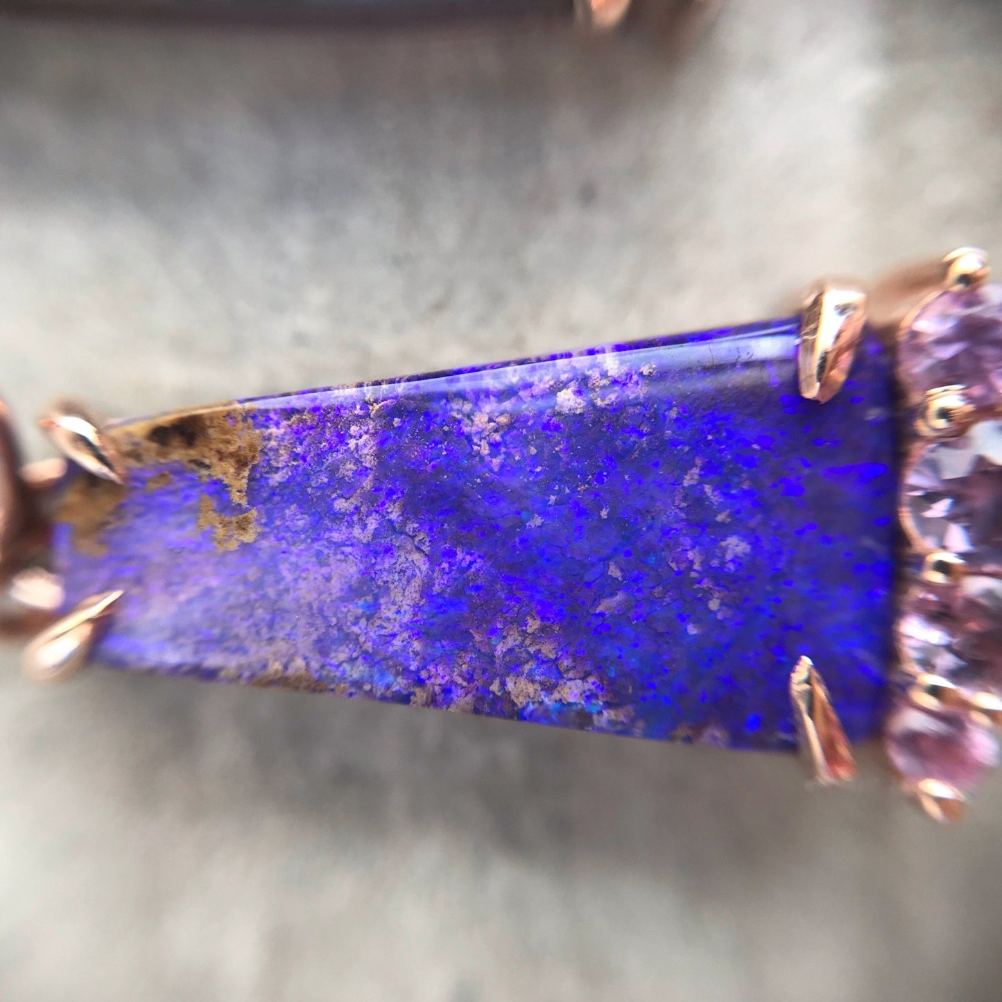 Solstice Blue Boulder Opal Earrings-earrings-NIXIN-NIXIN