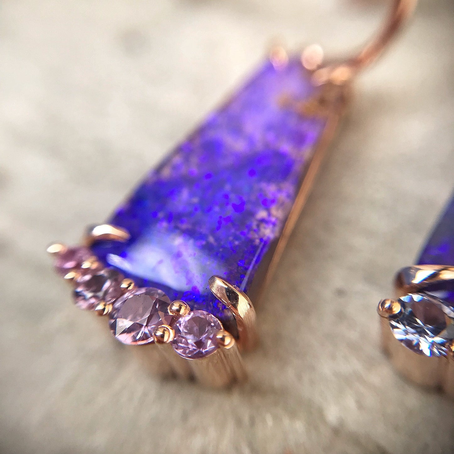 Solstice Blue Boulder Opal Earrings-earrings-NIXIN-NIXIN