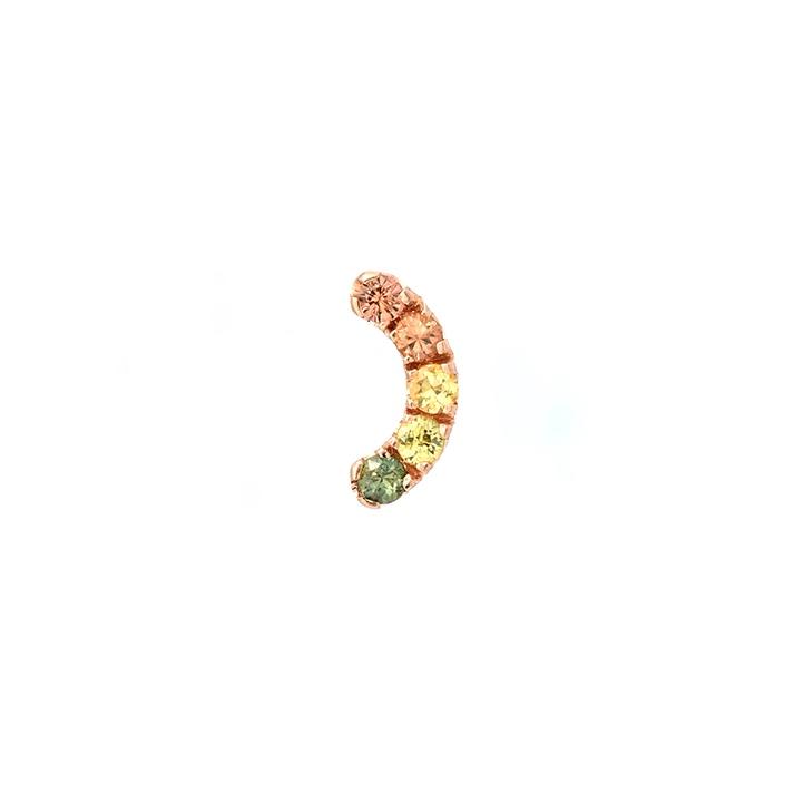 Arc Ombré Sapphire Stud Earring Singles line + hue collaboration with NIXIN Jewelry