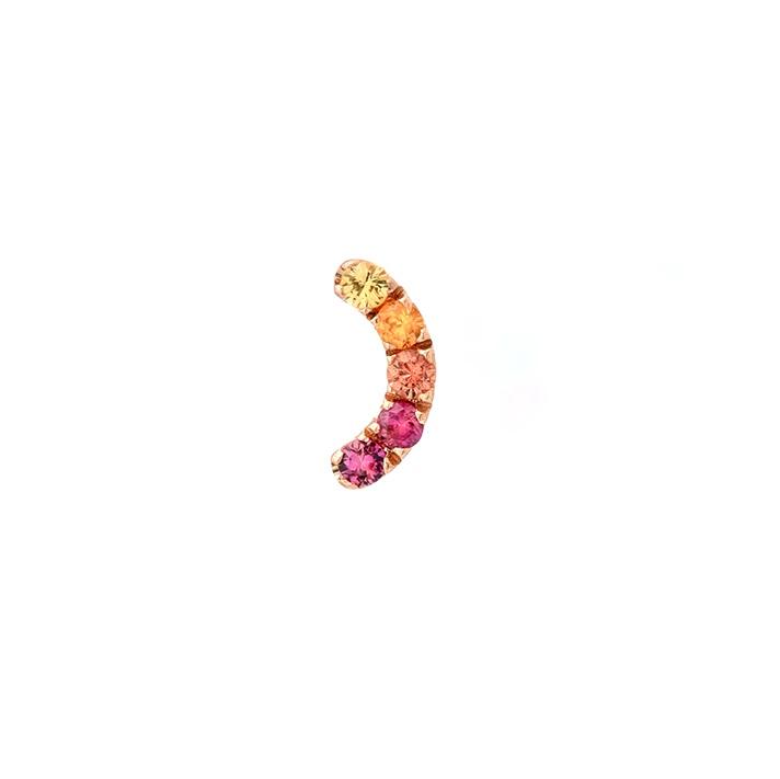 Arc Ombré Sapphire Stud Earring Singles line + hue collaboration with NIXIN Jewelry