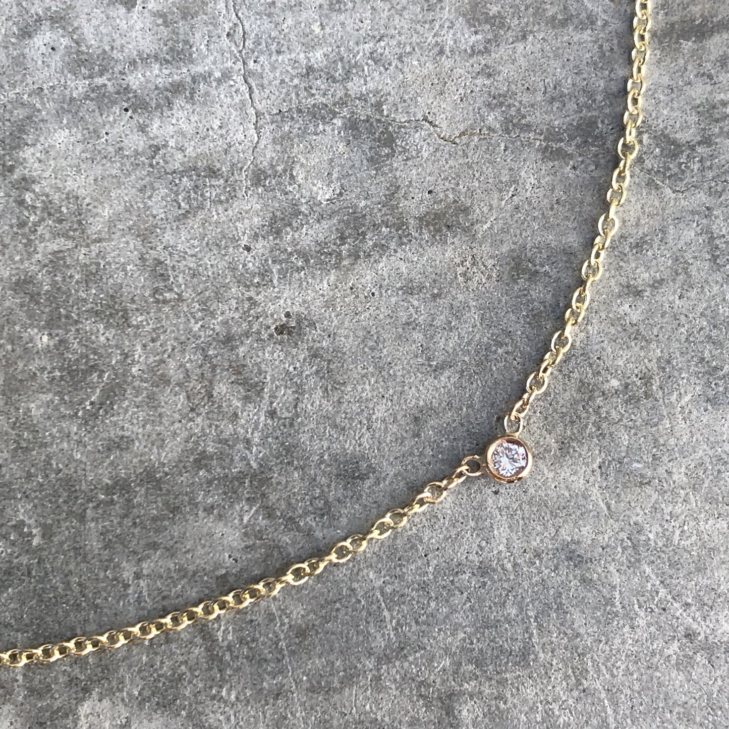 Diamond Dot 14K White Gold Necklace-necklace-NIXIN-14k Yellow Gold-NIXIN
