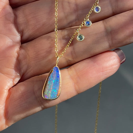 necklace Intuition Blue Opal Necklace
