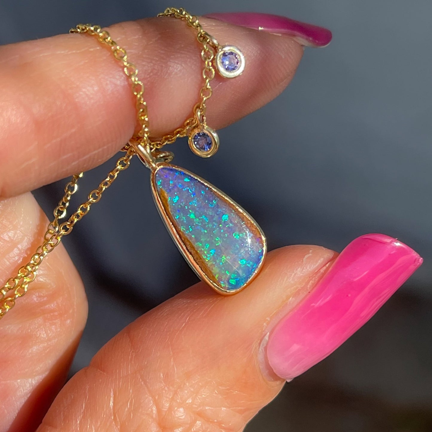 necklace Intuition Blue Opal Necklace