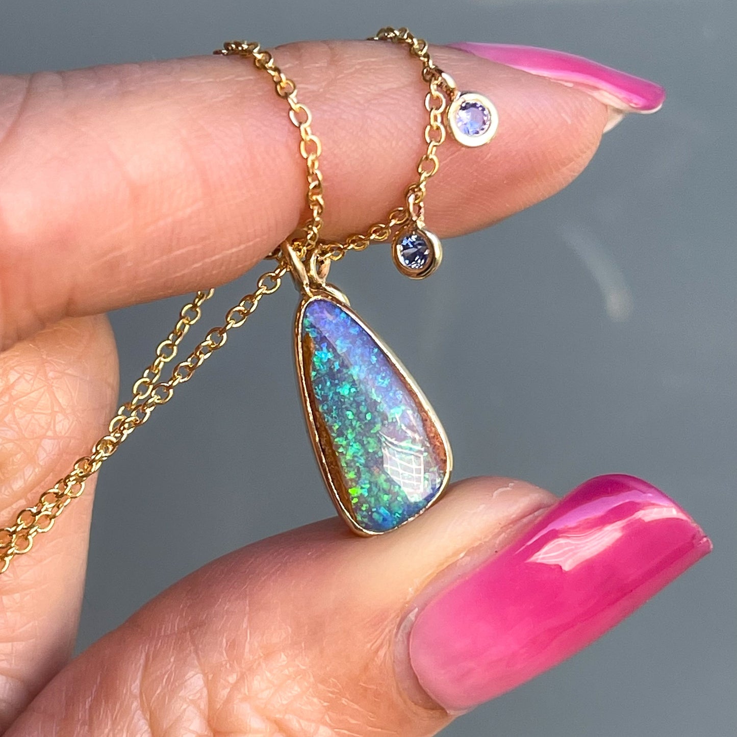 necklace Intuition Blue Opal Necklace