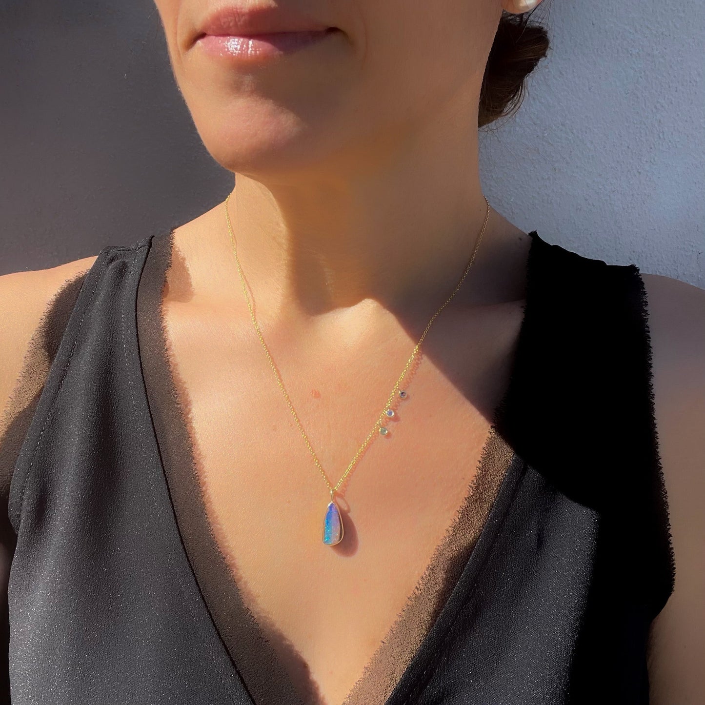 necklace Intuition Blue Opal Necklace