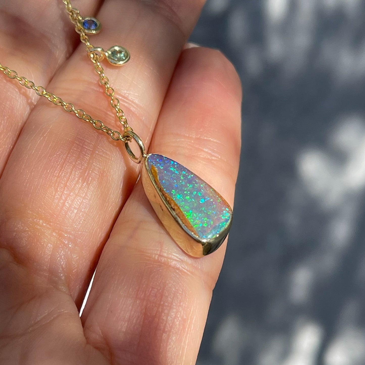 necklace Intuition Blue Opal Necklace