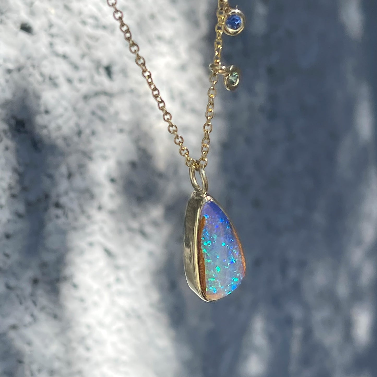necklace Intuition Blue Opal Necklace
