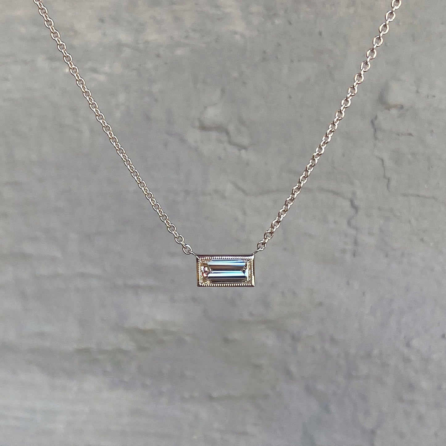 Kensington Baguette Diamond Necklace by NIXIN Jewelry