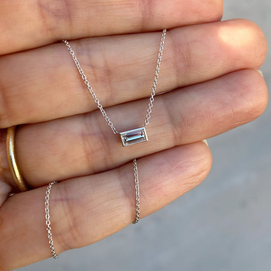 Kensington Baguette Diamond Necklace by NIXIN Jewelry