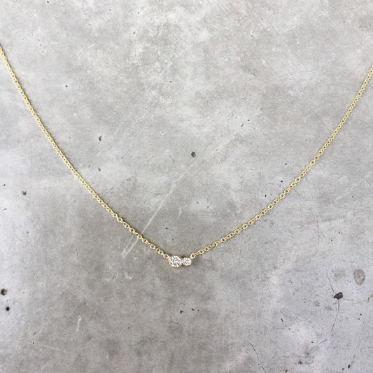 small round diamond necklace