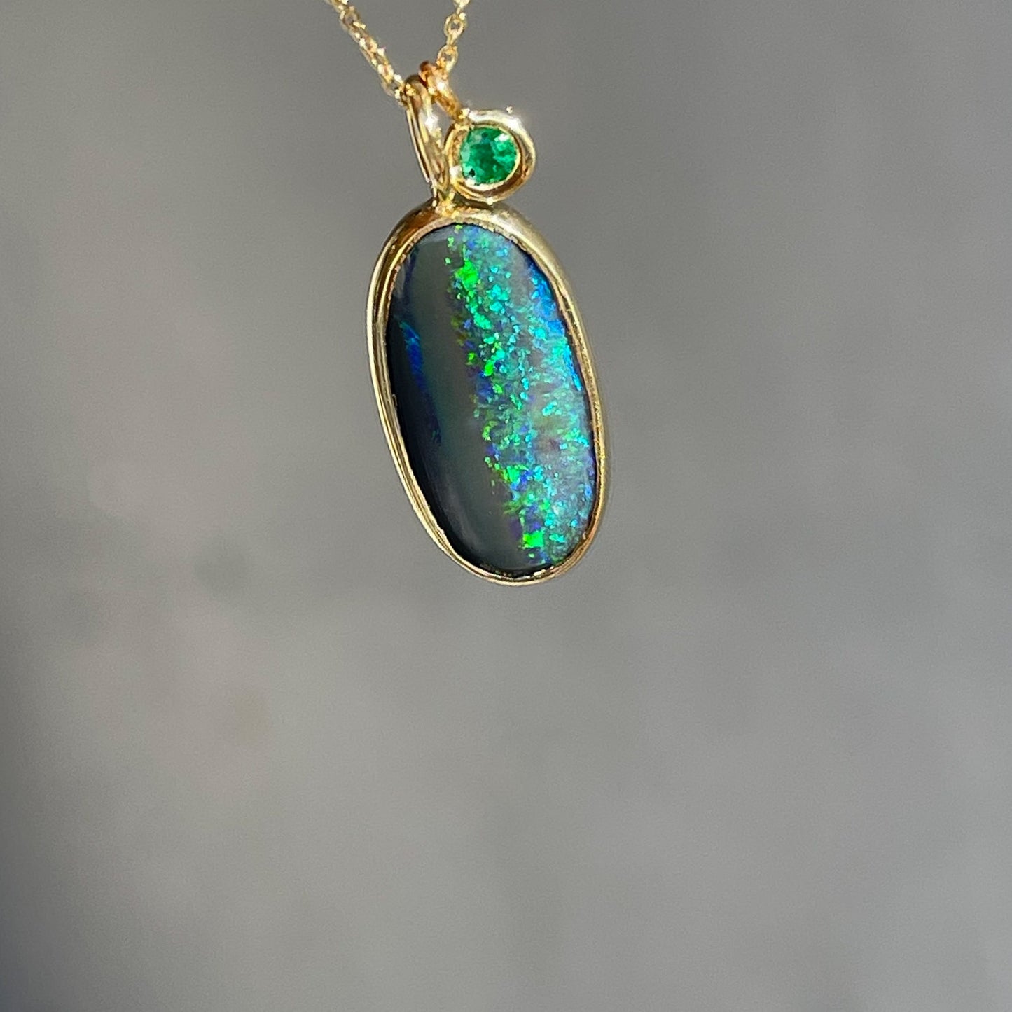 necklace Night Becomes Her Emerald and Opal Necklace