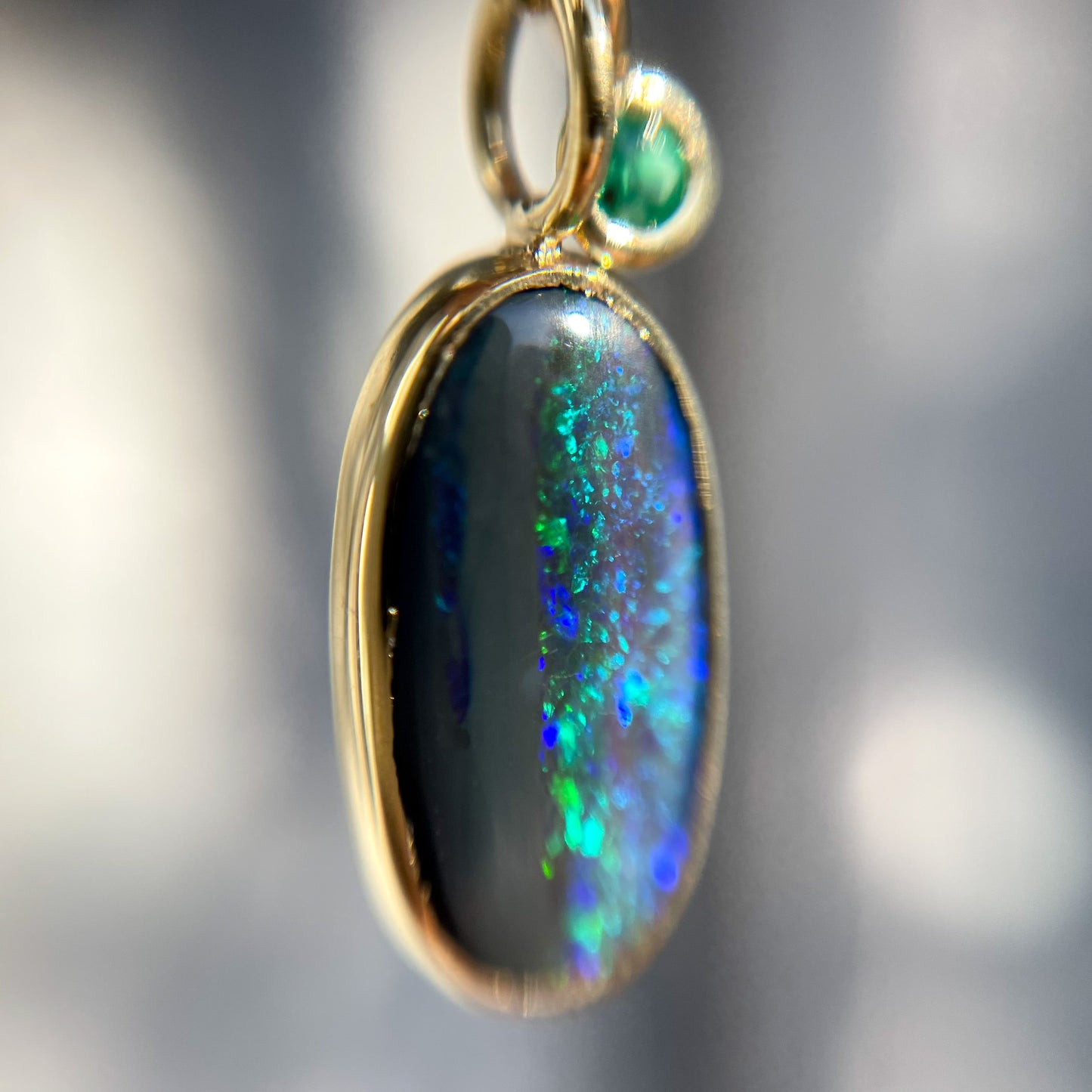 necklace Night Becomes Her Emerald and Opal Necklace