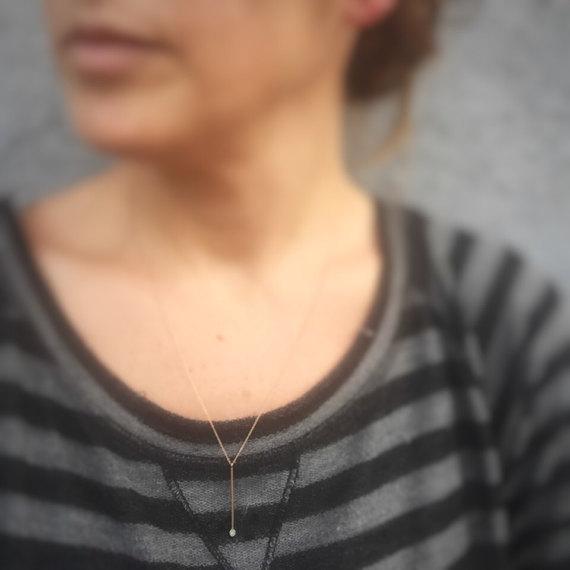 diamond drop necklace white gold