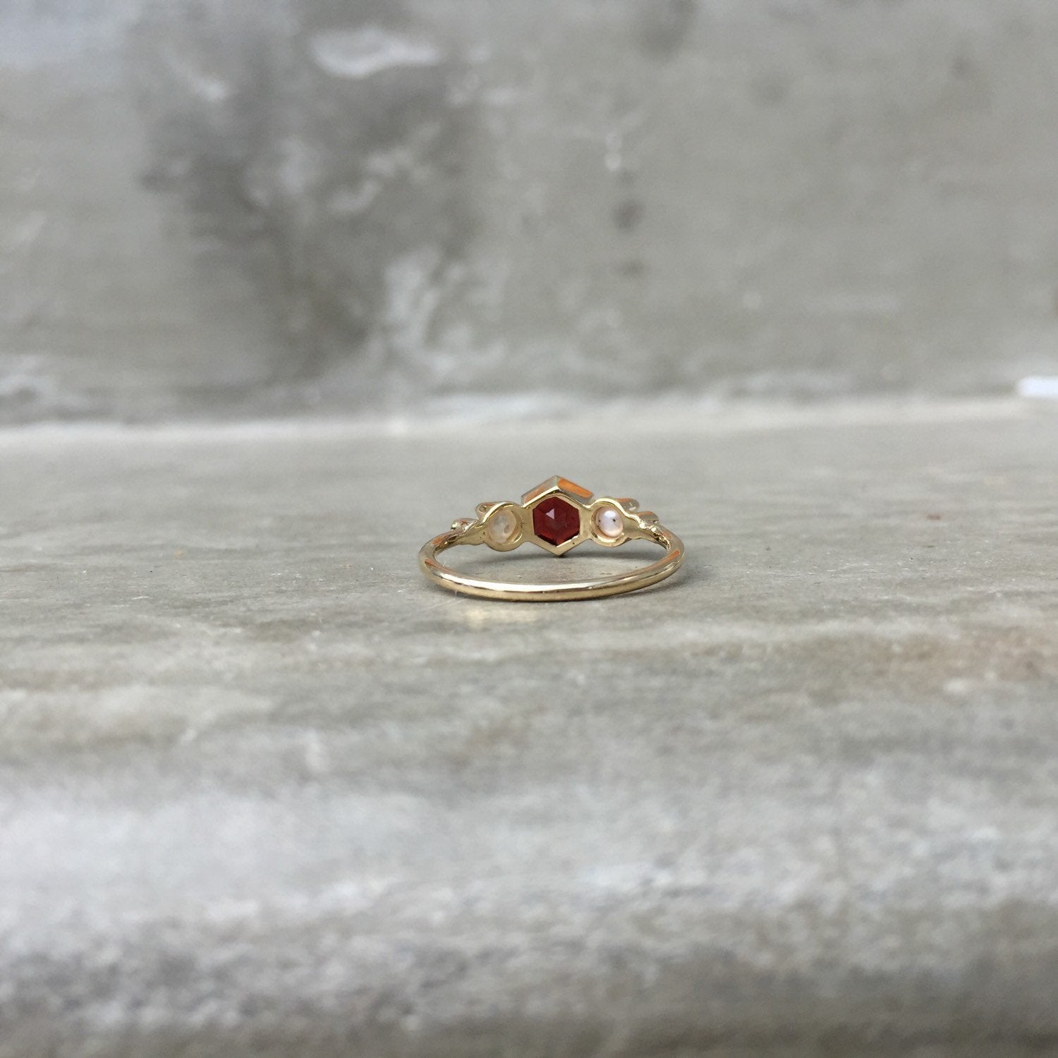 Garnet and Diamond Ring