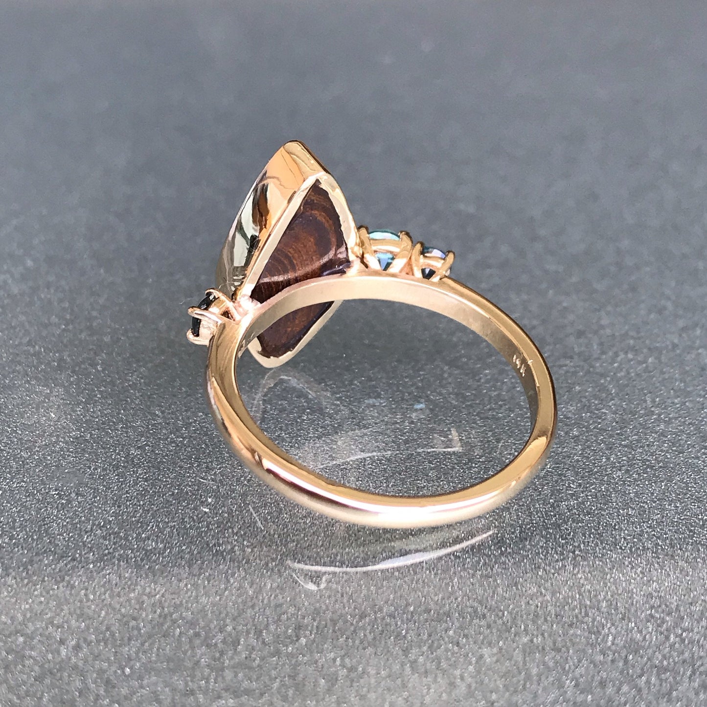 Adrift Tourmaline and Opal Gold Ring by NIXIN Jewelry