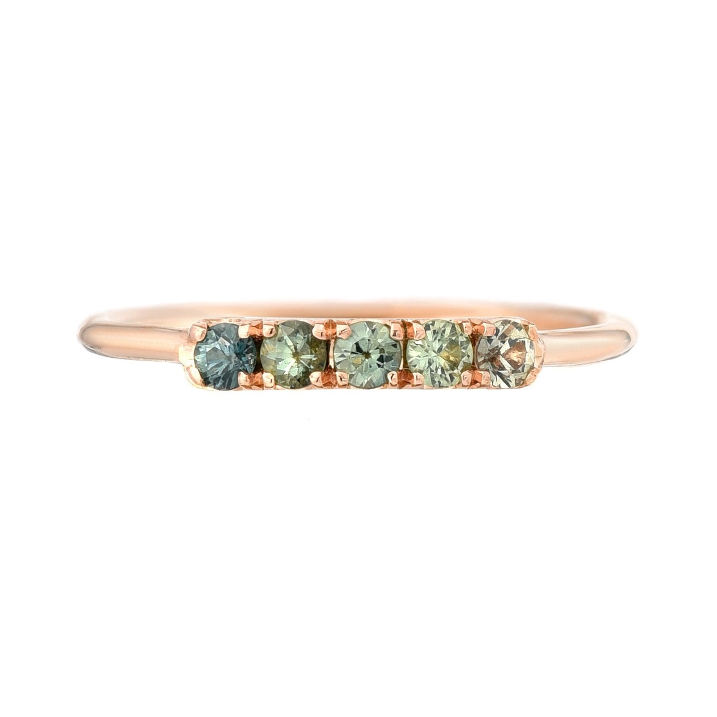 Anguilla Linea Ombré Sapphire Bar Ring line + hue collaboration with NIXIN Jewelry