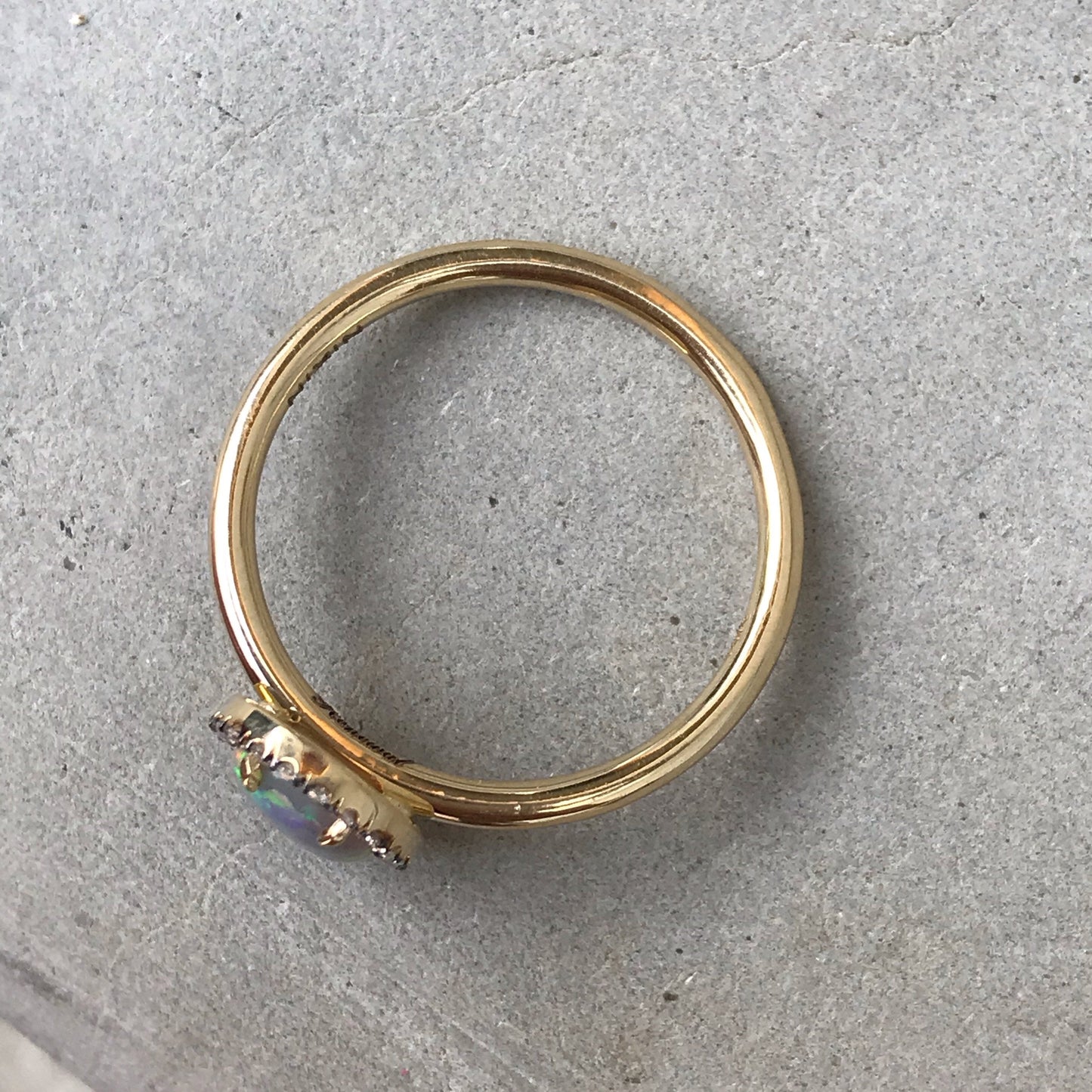 Desert Bloom Oval Opal and Diamond Ring by NIXIN Jewelry
