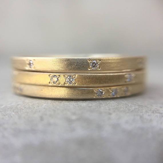 Diamond Bando Modern Gold Ring-ring-NIXIN-1x1-NIXIN