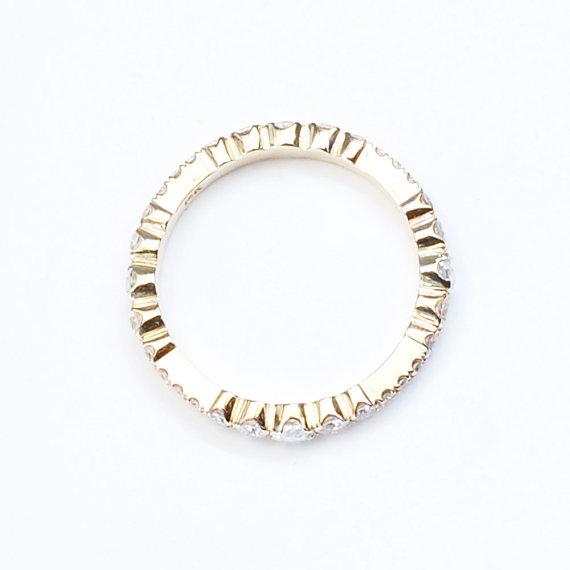 Fleur Gold White Diamond Ring-ring-NIXIN-NIXIN