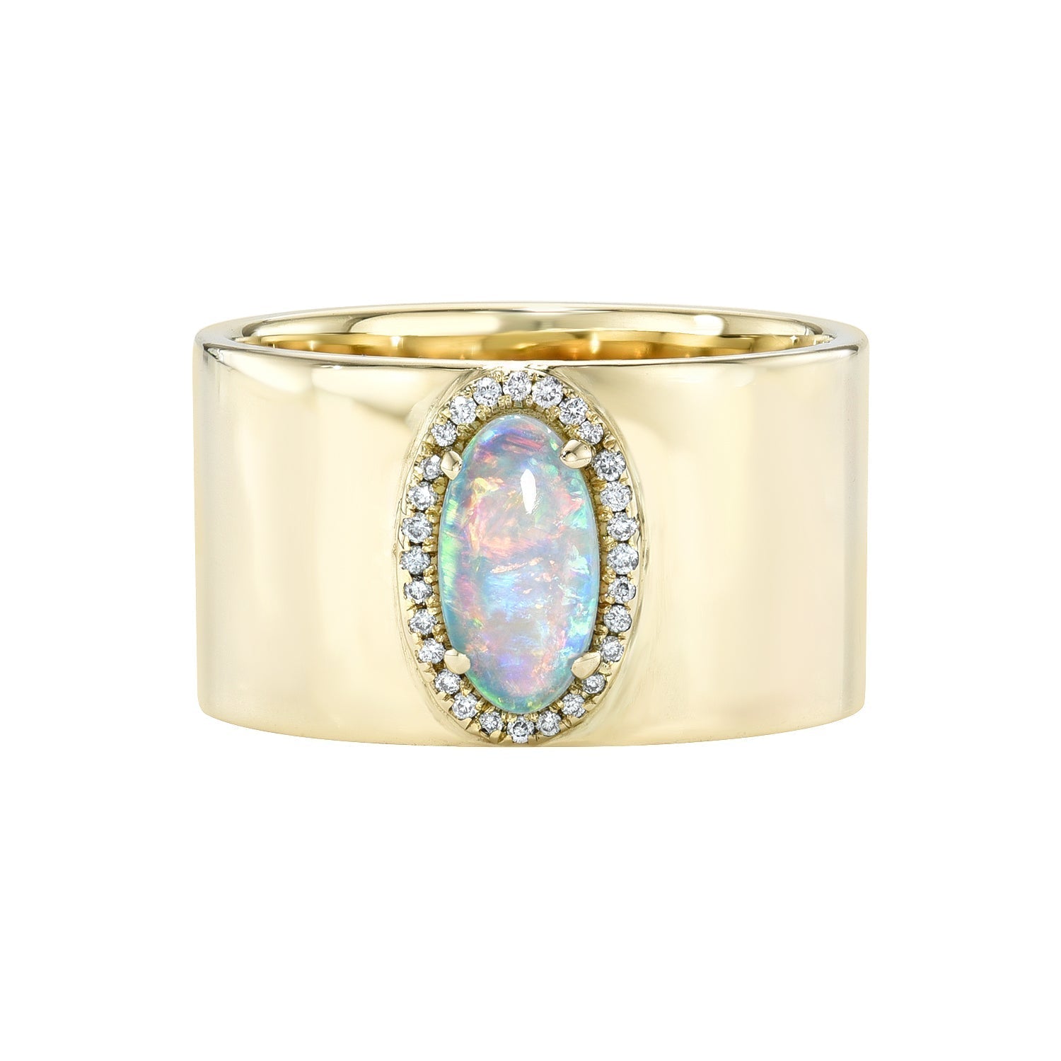 ring Kinetic Reflections Australian Opal Ring - Size 6.75
