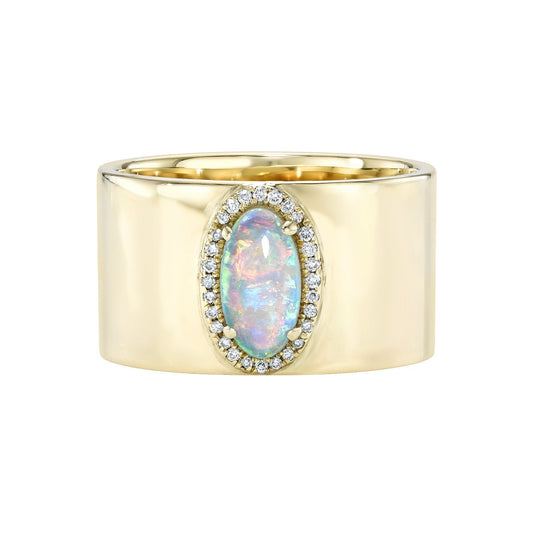ring Kinetic Reflections Australian Opal Ring - Size 6.75