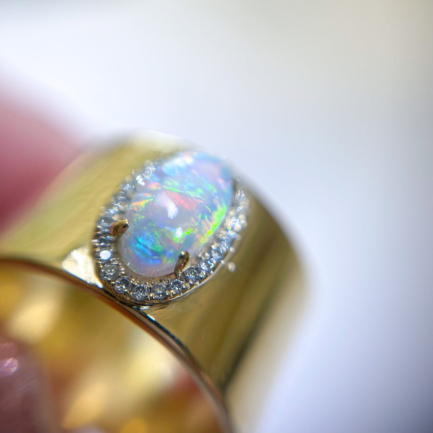 ring Kinetic Reflections Australian Opal Ring - Size 6.75