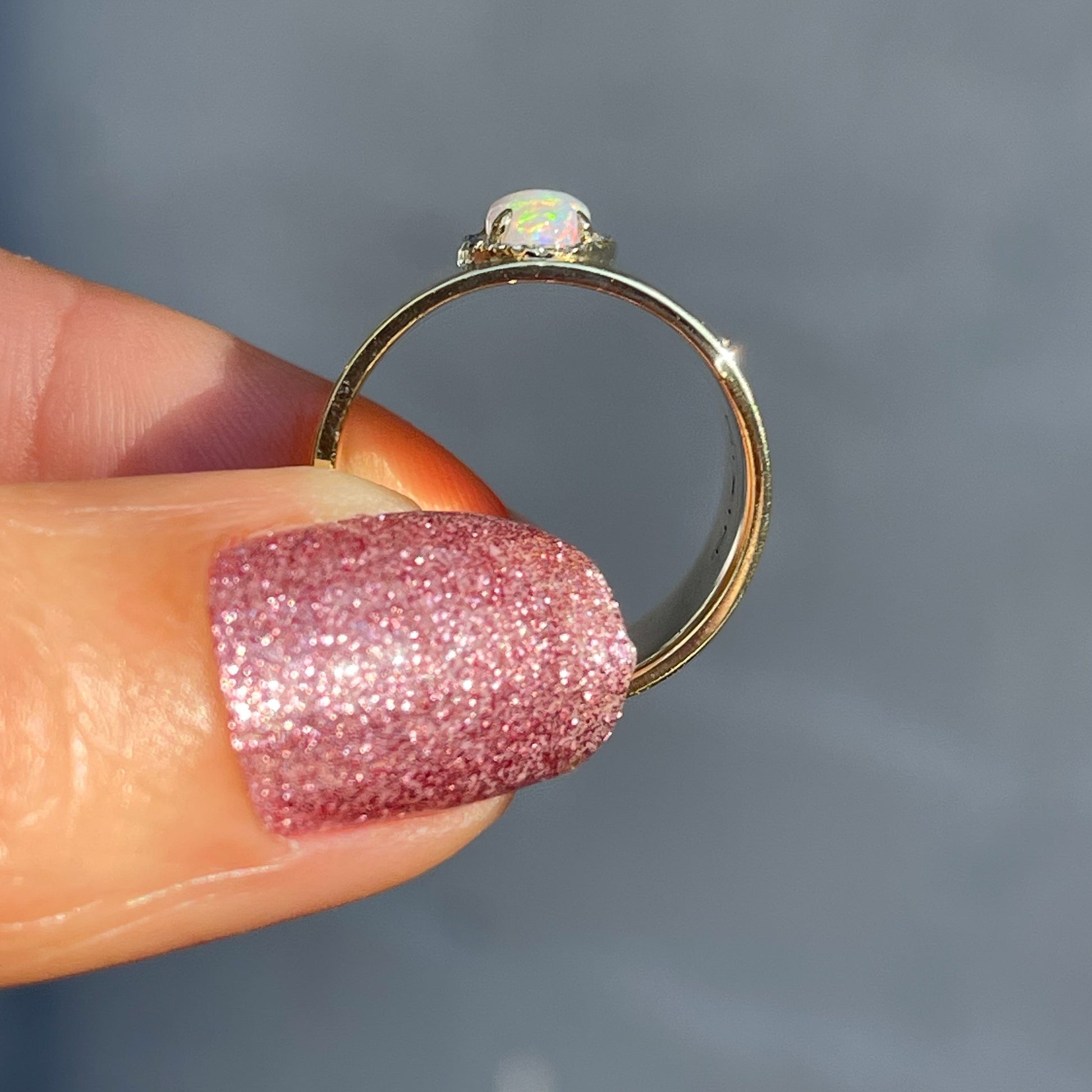 ring Kinetic Reflections Australian Opal Ring - Size 6.75