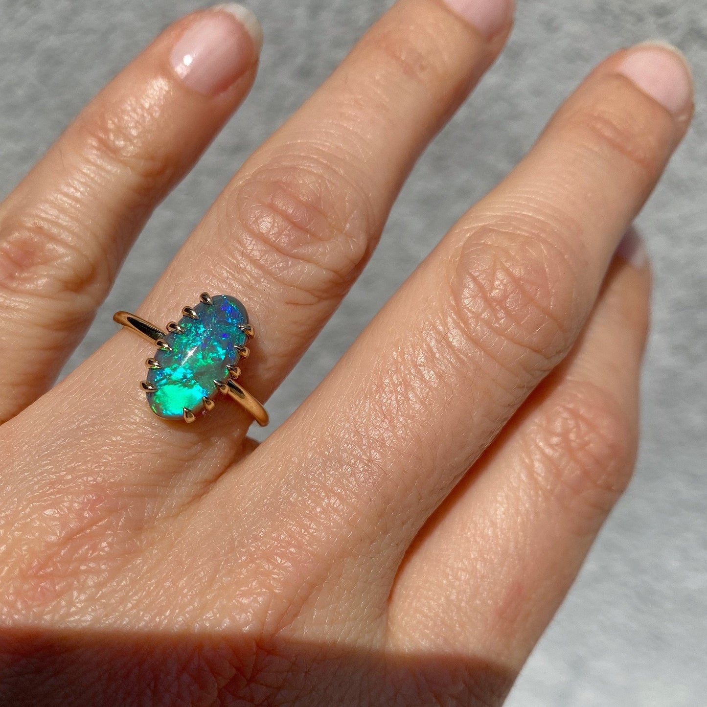 black opal ring