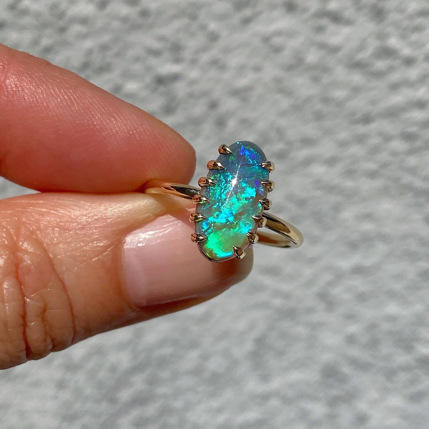 black opal ring