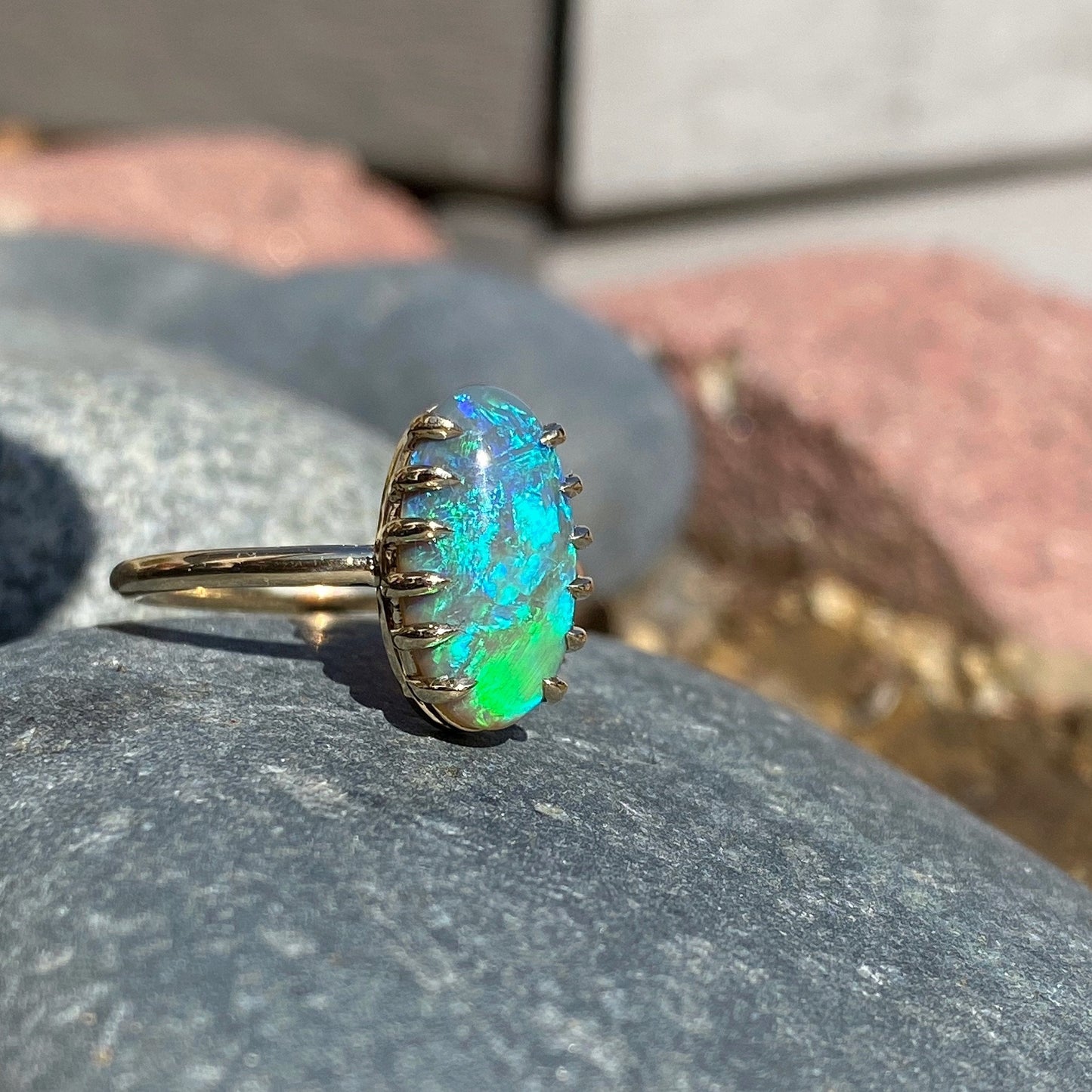 black opal ring