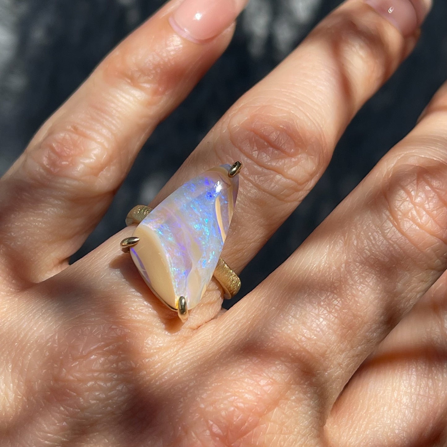 ring Passage of Time Australian Opal Ring