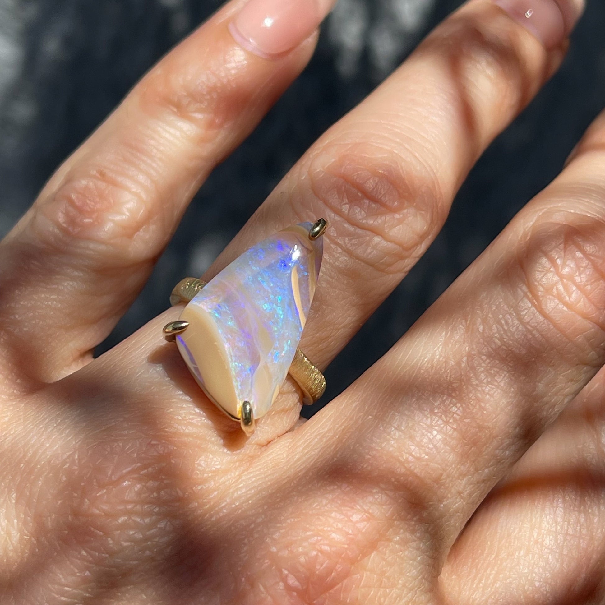ring Passage of Time Australian Opal Ring