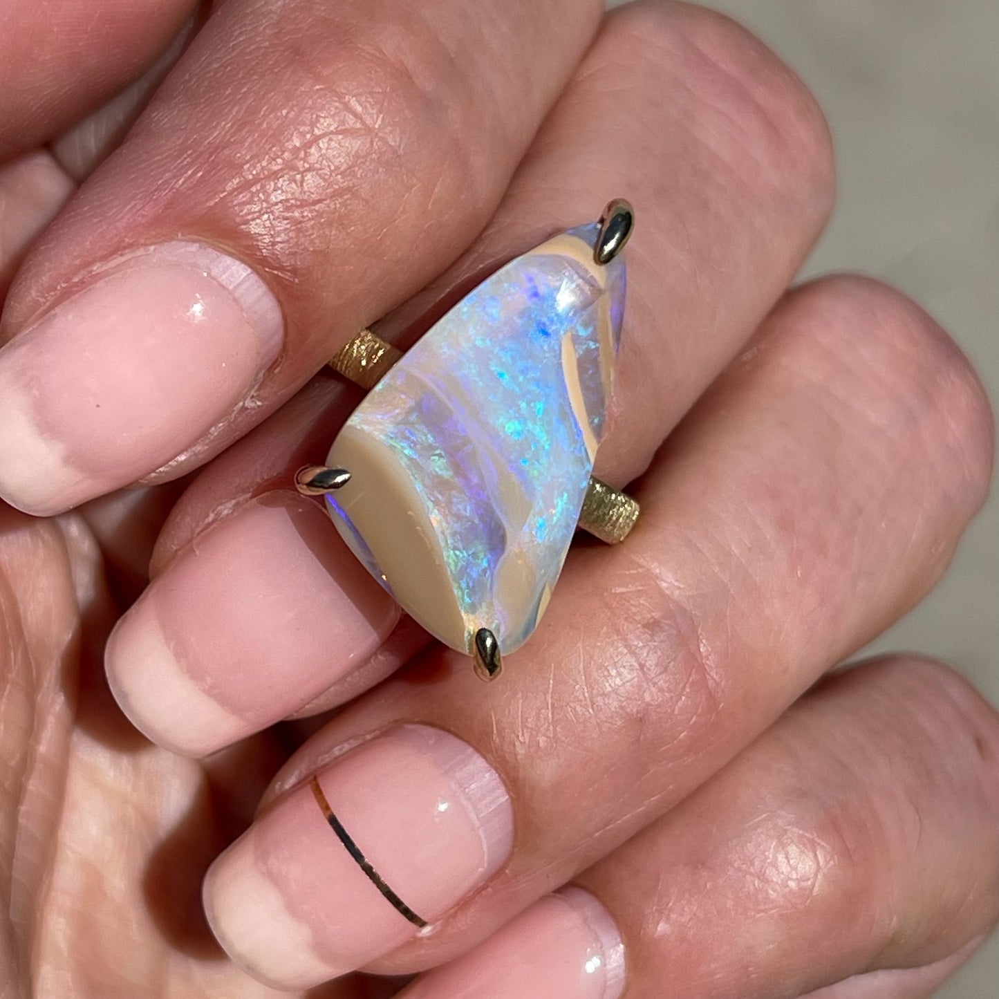ring Passage of Time Australian Opal Ring