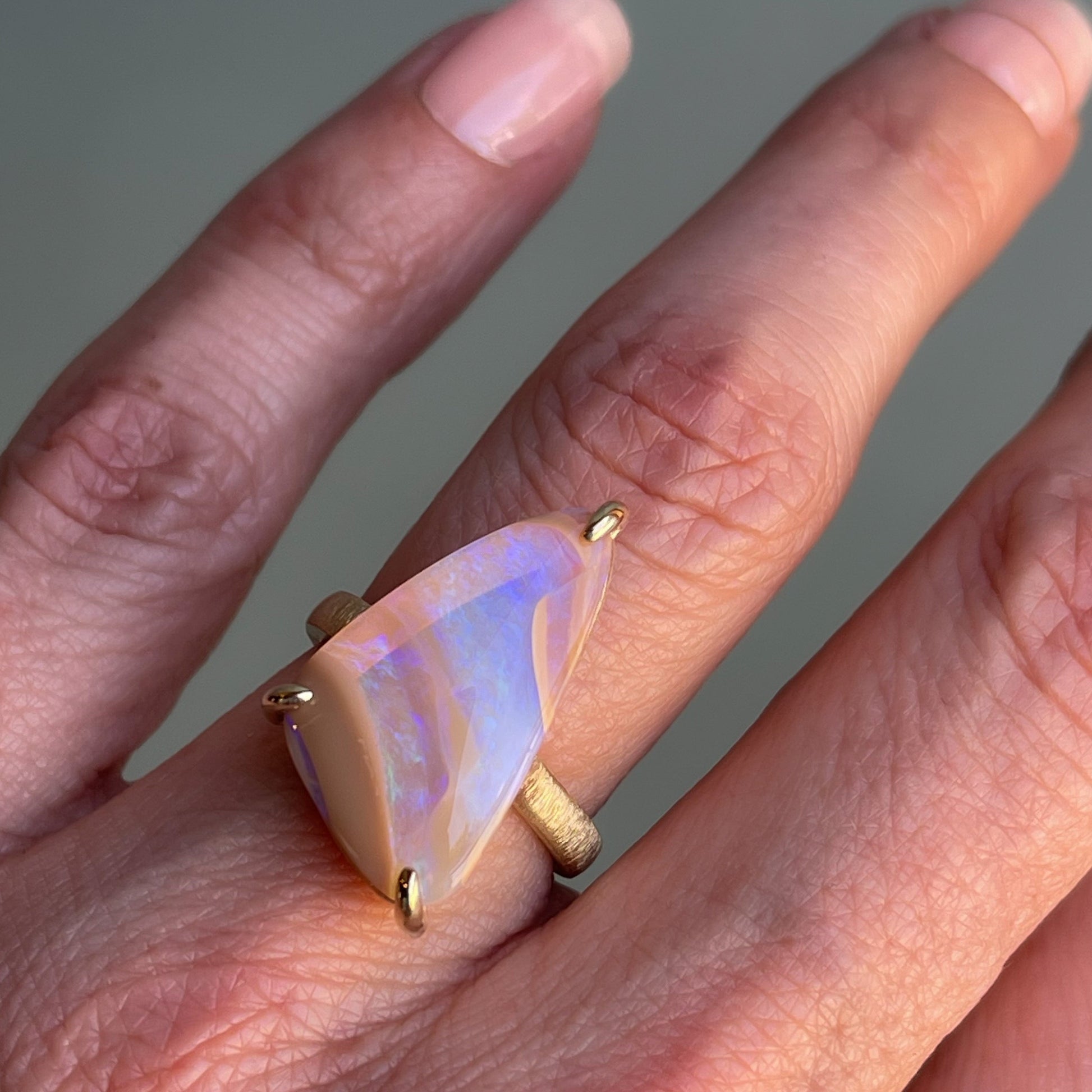 ring Passage of Time Australian Opal Ring