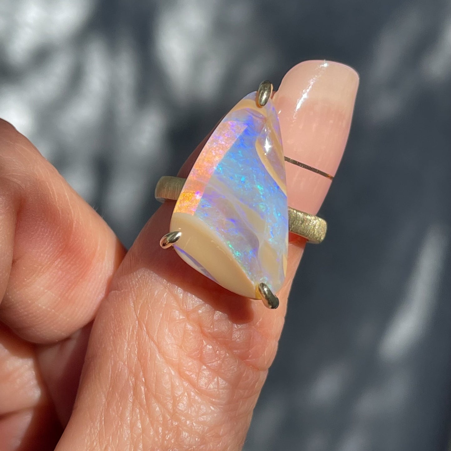 ring Passage of Time Australian Opal Ring