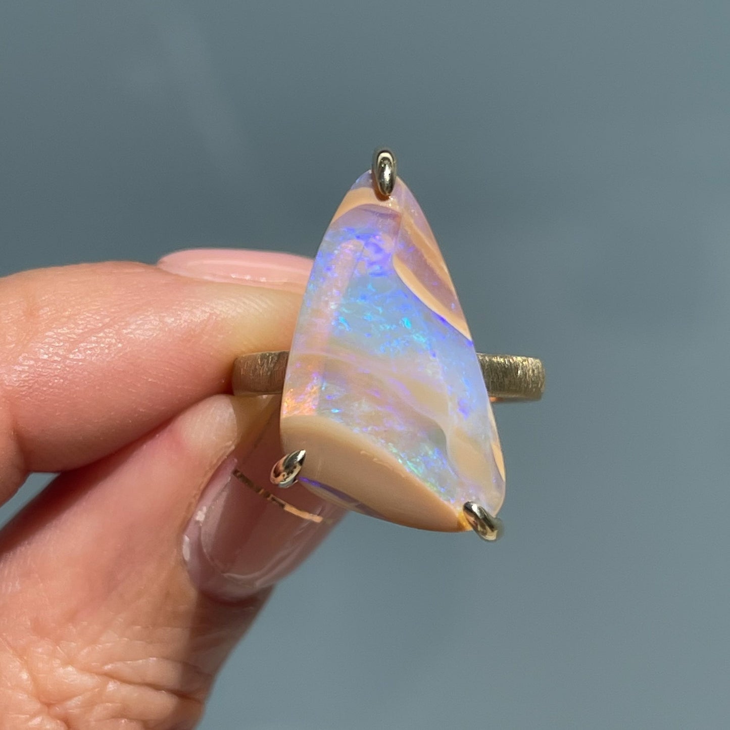 ring Passage of Time Australian Opal Ring