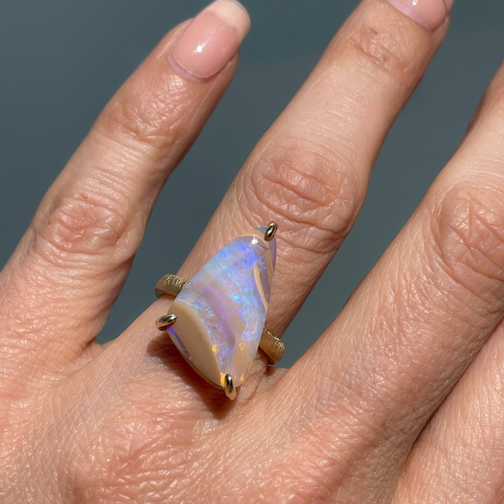 ring Passage of Time Australian Opal Ring
