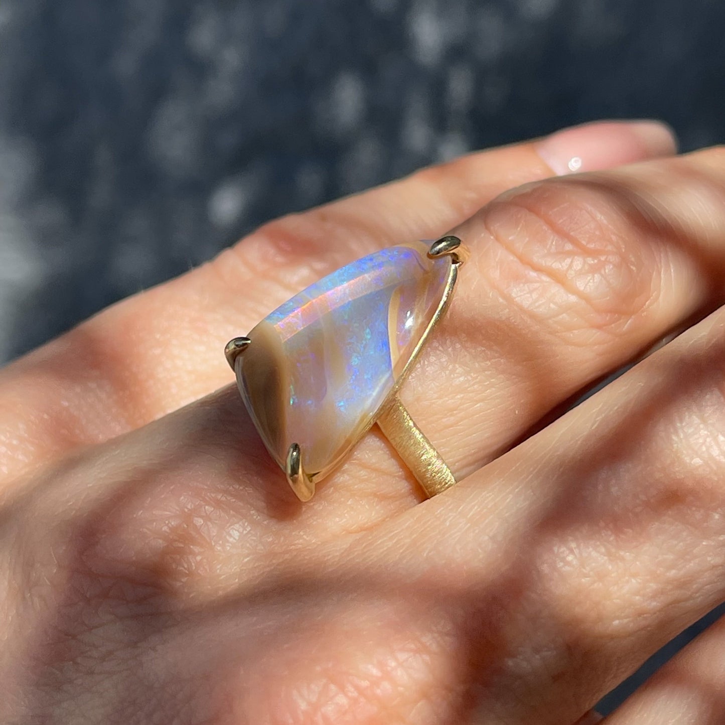 ring Passage of Time Australian Opal Ring