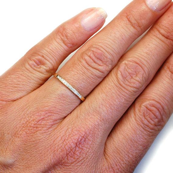 pave diamond wedding band